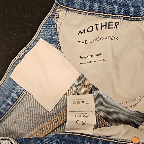 💕MOTHER SUPERIOR💕 The Lasso Sneak Jeans ~ Horsin' Around 33 NWT - Picture 16 of 17